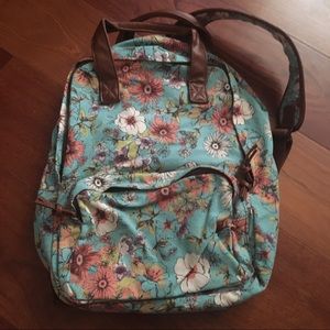Turquoise Floral Backpack